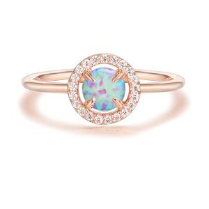 Opal Rose Gold Ring